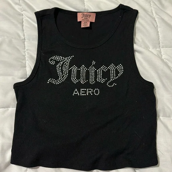 Juicy - Aeropostle - Like New Crop Bling Tank Top. Black - Medium - Picture 1 of 3